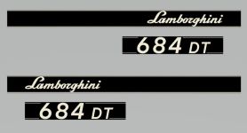 Stickerset Lamborghini 684 DT