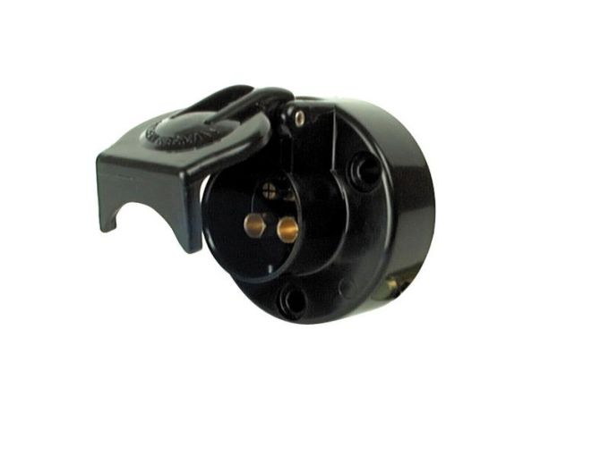 Stekker & doos 3-polig Vrouw (Black Plastic)