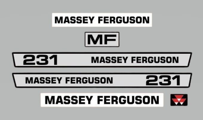 Stickerset Massey Ferguson 231