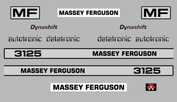 Stickerset Massey Ferguson 3125