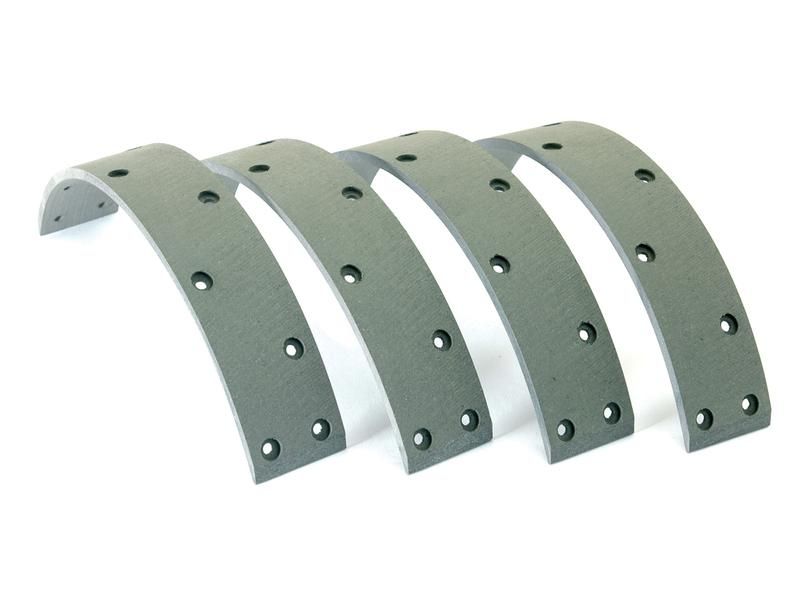Brake Lining Kit Shoe 274 x 41 x 5mm, Set van 4 stuks met klinknagels