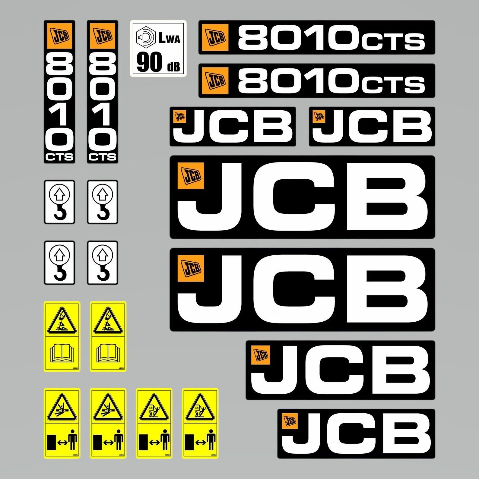 Stickerset JCB 8010 CTS