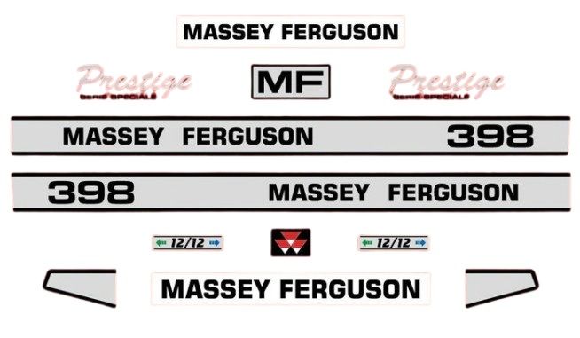 Stickerset Massey Ferguson 398