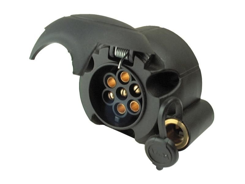 7 Pin Trailer Socket Female with Screw Connectors & Jack Plug