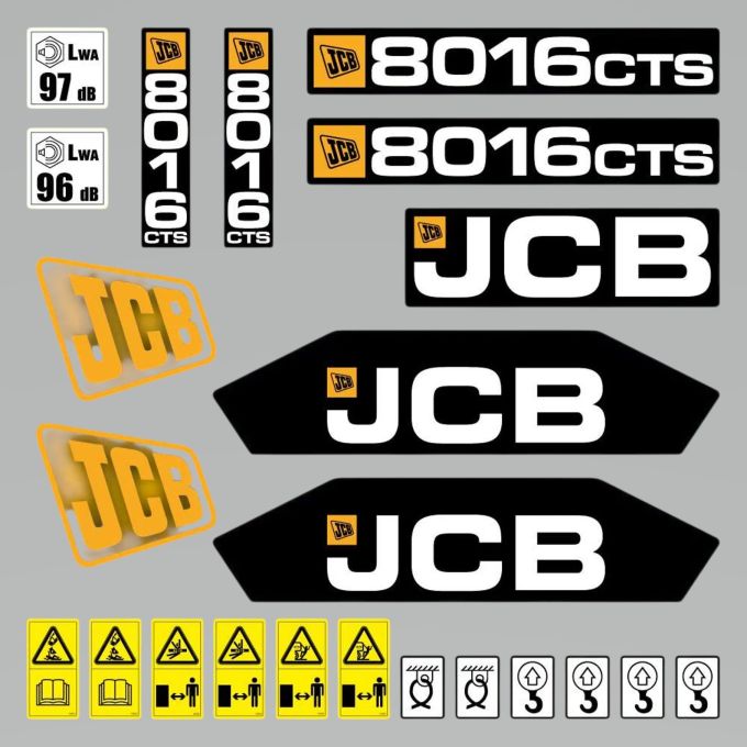 Stickerset JCB 8016 CTS
