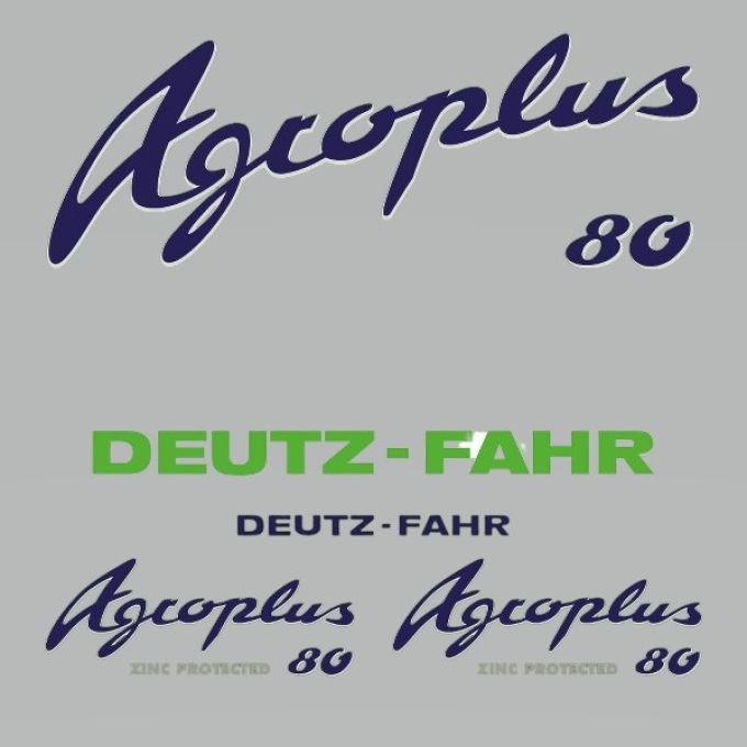 Stickerset Deutz-Fahr Agroplus 80