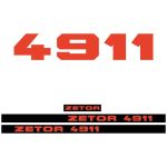 Kit autocollants latéraux Zetor 4911