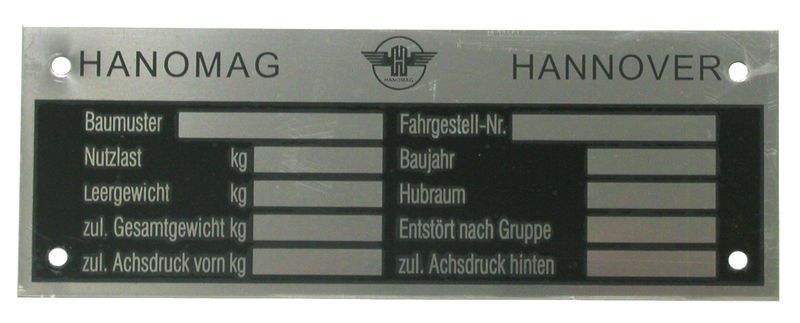 Typeplaatje Hanomag