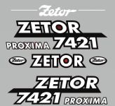 Stickerset Zetor 7421 PROXIMA