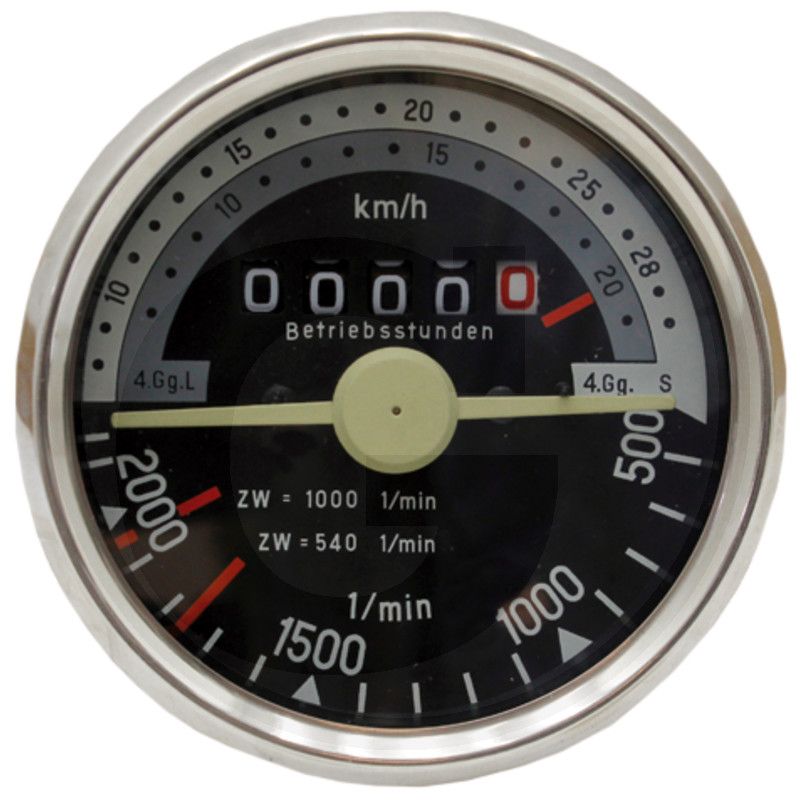 Tractormeter clockwise 28 km / h