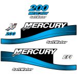 Stickerset Mercury 200 OptiMax blue(1999-2004)