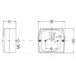 Hella Achterlicht conventioneel links / rechts 103 x 98 x 51mm