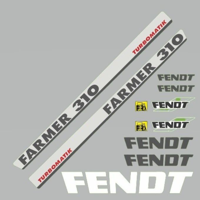 Stickerset Fendt Farmer 310 Turbomatik