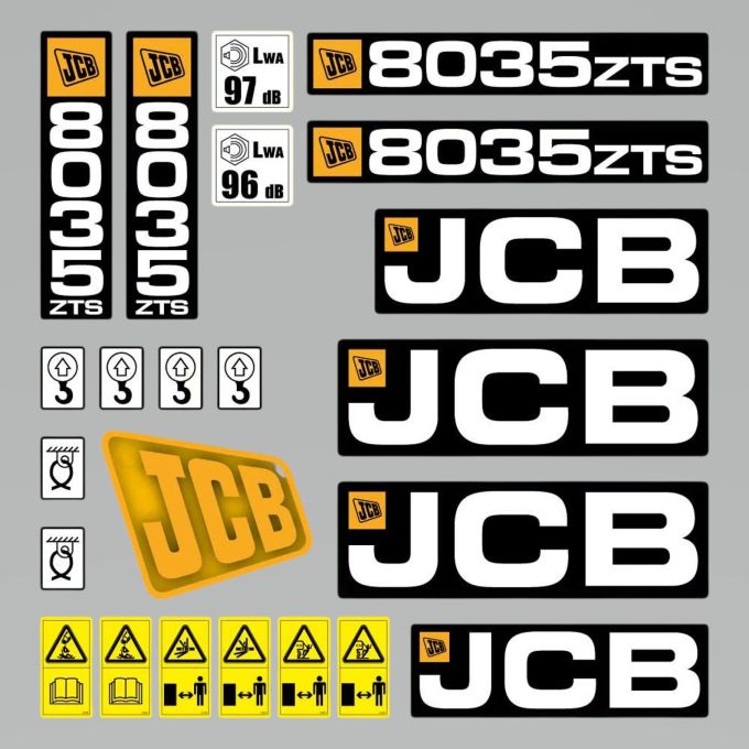 Stickerset JCB 8035 CTS