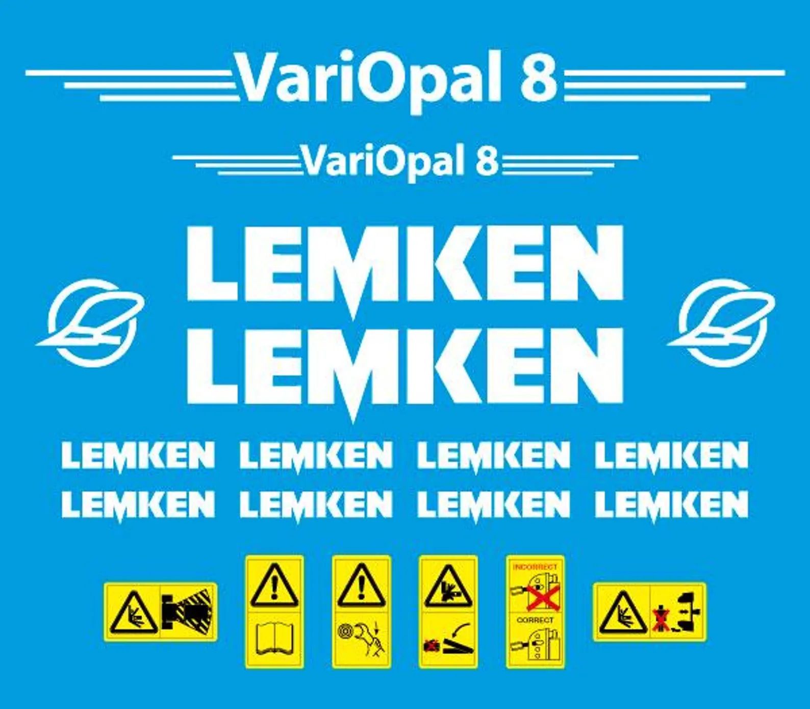 Stickerset Lemken VariOpal 8