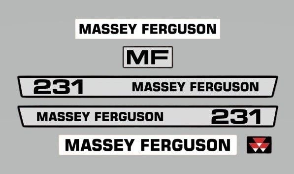 Stickerset Massey Ferguson 231
