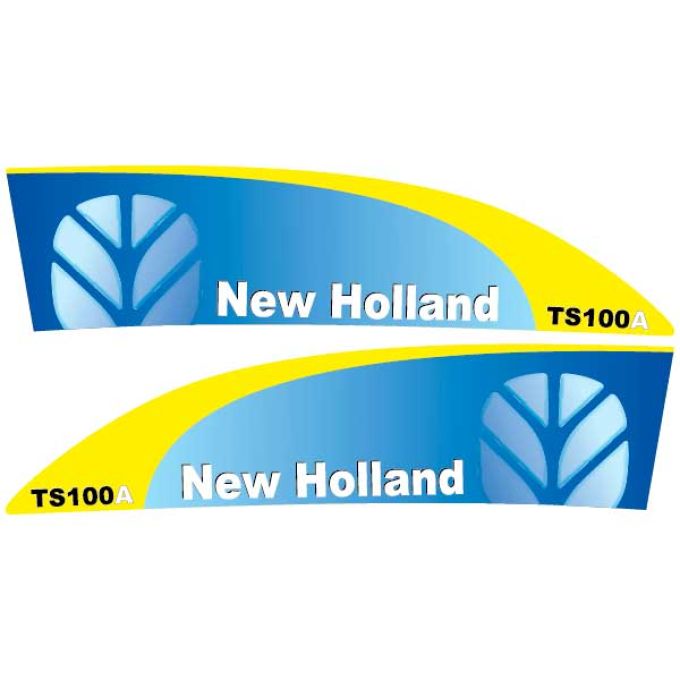 Kit autocollants latéraux New Holland TS100A