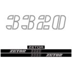 Kit autocollants latéraux Zetor 3320