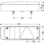 Hella Achterlicht rechts 370 x 130mm