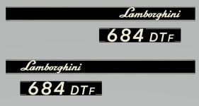 Stickerset Lamborghini 684 DTF