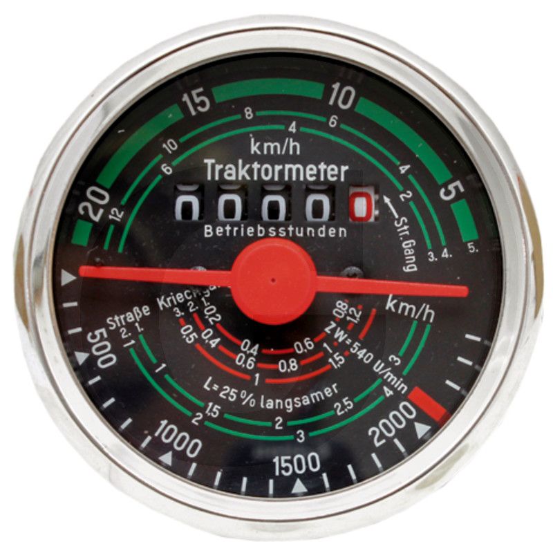 Tractormeter counterclockwise 20 km / h