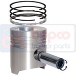 Piston with rings