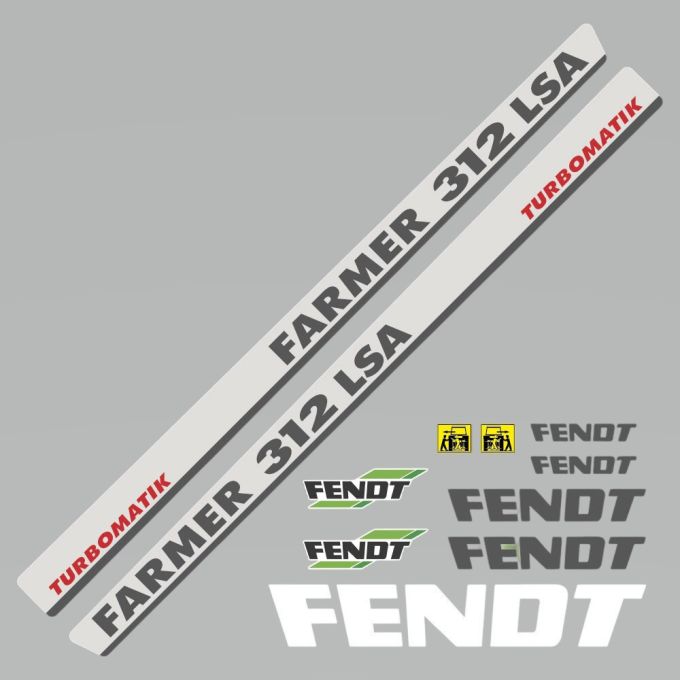 Kit autocollants latéraux Fendt Farmer 312 LSA