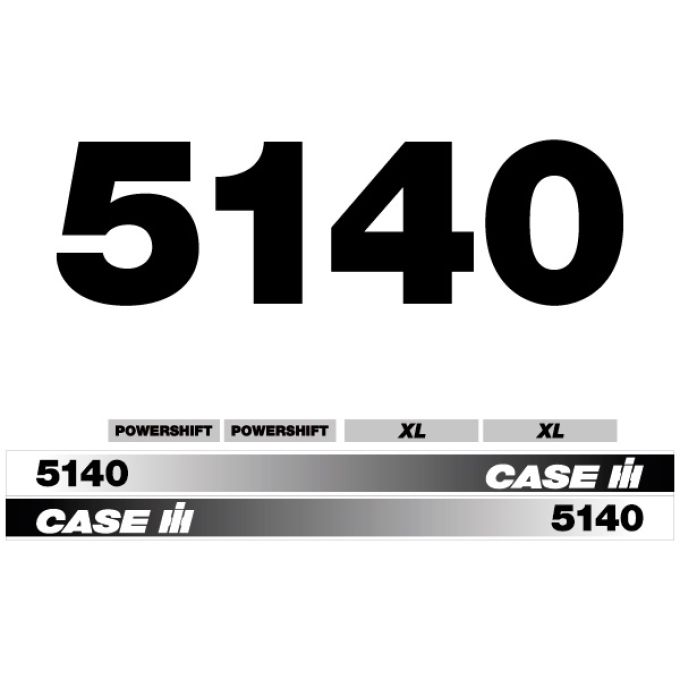 Stickerset Case 5140 XL Powershift