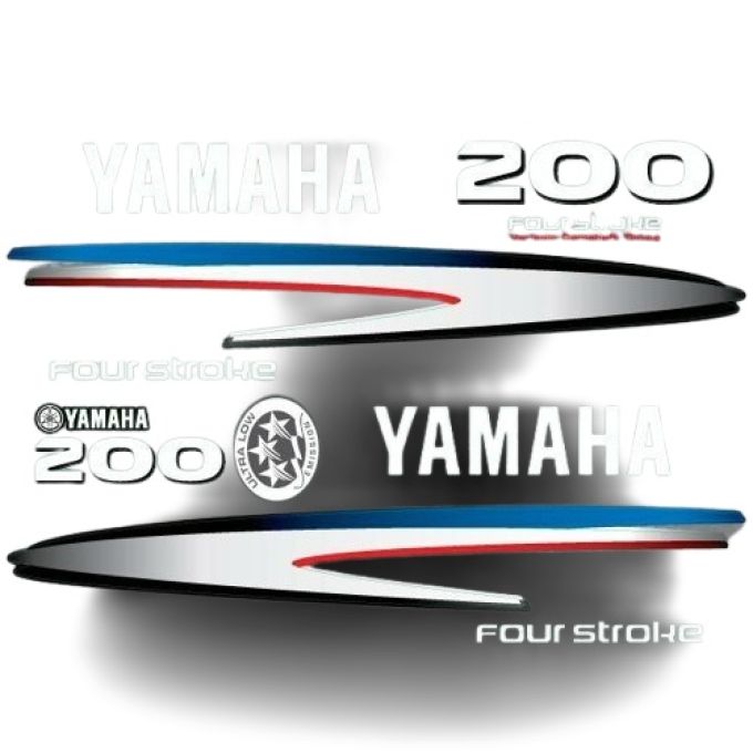 Stickerset Yamaha 200 Four Stroke Outboard (2002-2006)