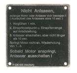 Typeplaatje Hanomag Nicht Anlassen...
