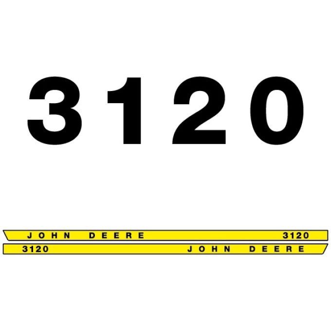 Kit autocollants latéraux John Deere 3120