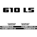 Kit autocollants latéraux Fendt Favorit 610 LS Turbomatik