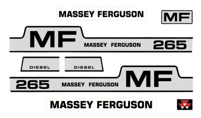 Stickerset Massey Ferguson 265 Diesel