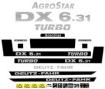 Stickerset Deutz AgroStar DX 6.31 Turbo