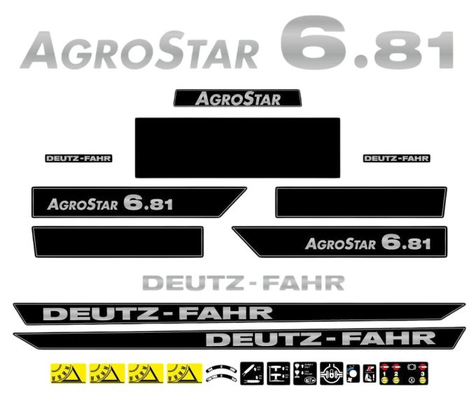 Stickerset Deutz AgroStar 6.81