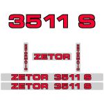 Kit autocollants latéraux Zetor 3511 S