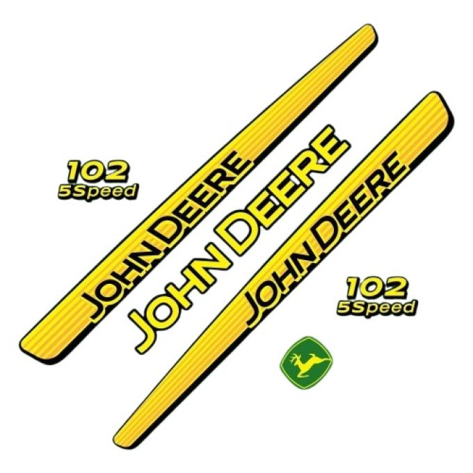 Stickerset John Deere 102 5 Speed