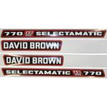 Kit autocollants latéraux David Brown 770 Selectamatic 12 speed