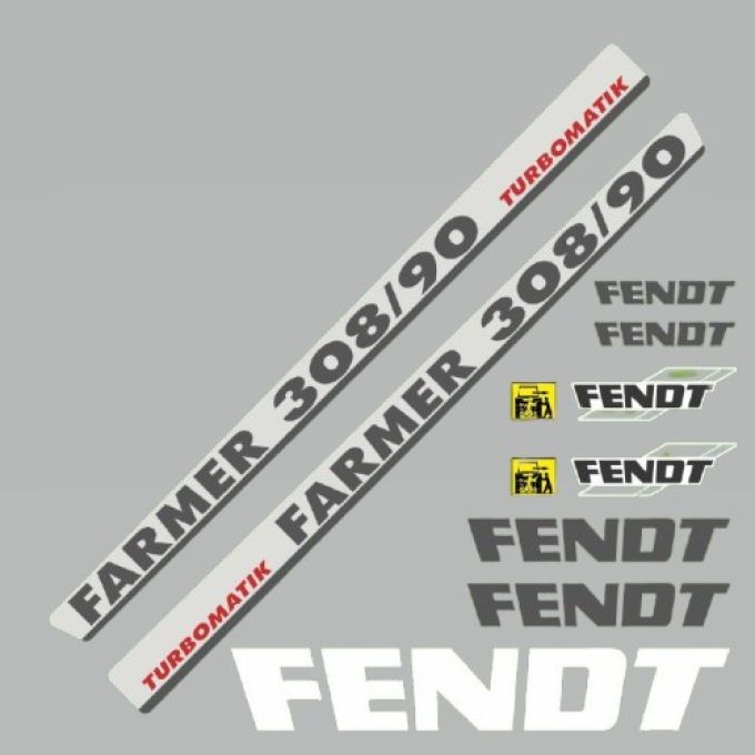 Stickerset Fendt Farmer 308/90 Turbomatik
