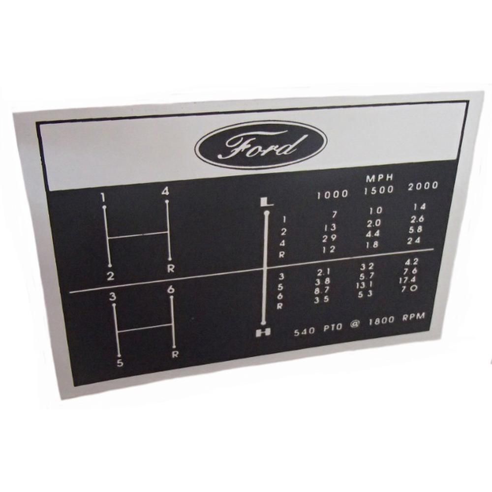 Decal shift pattern 6 speed