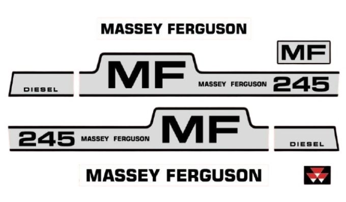 Stickerset Massey Ferguson 245 DIESEL