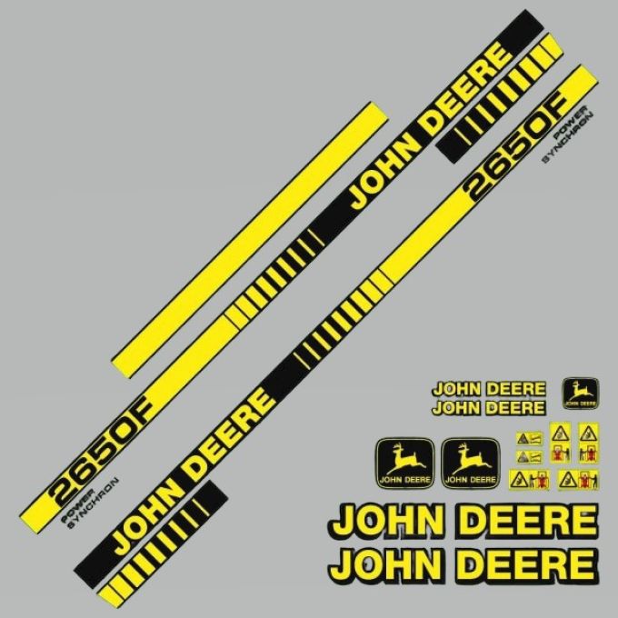 Kit autocollants latéraux John Deere 2650F