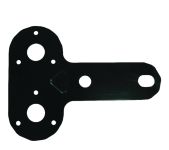 Montageplaat contactdoos dubbel (7-polige stekkerdoos)