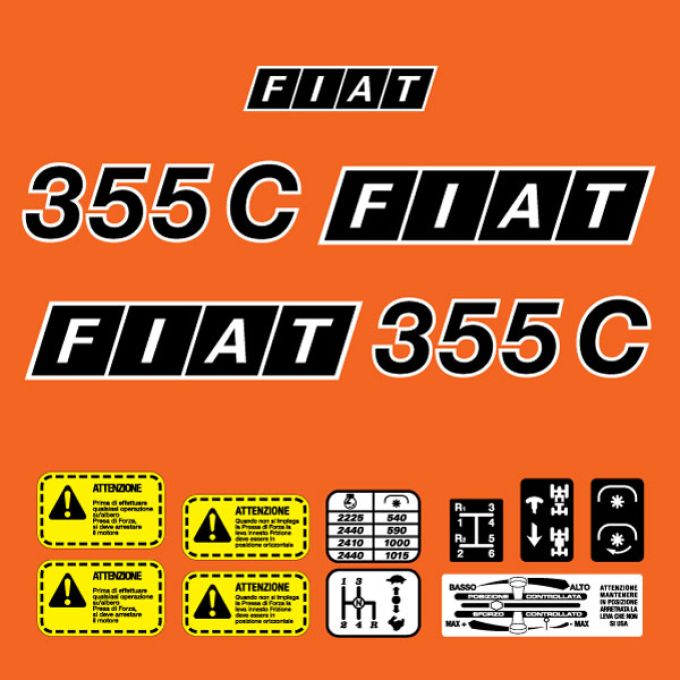 Stickerset Fiat 355 C