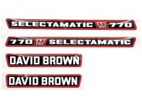 Kit autocollants latéraux David Brown 770 Selectamatic 12 speed
