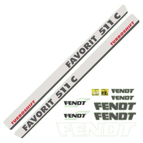 Stickerset Fendt Favorit 511 C Turboshift