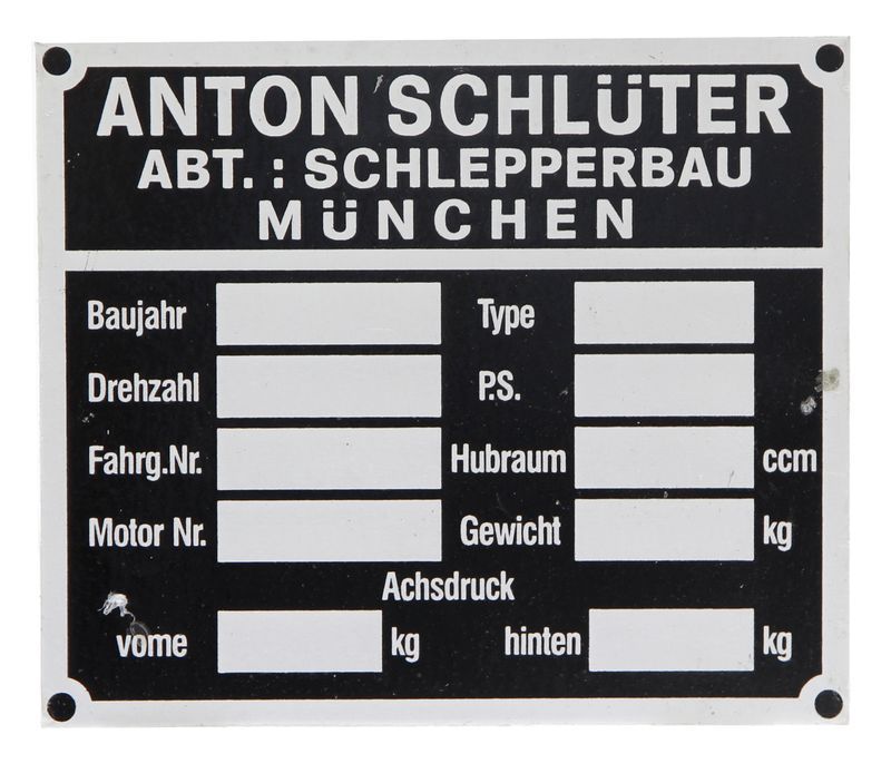 Commission plate Schlüter