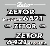 Stickerset Zetor 6421 PROXIMA