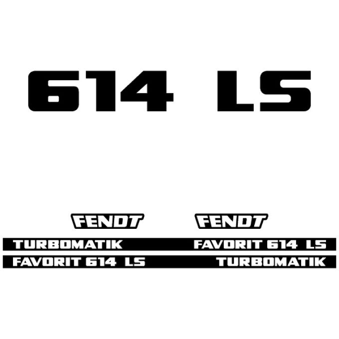 Kit autocollants latéraux Fendt Favorit 614 LS TURBOMATIK