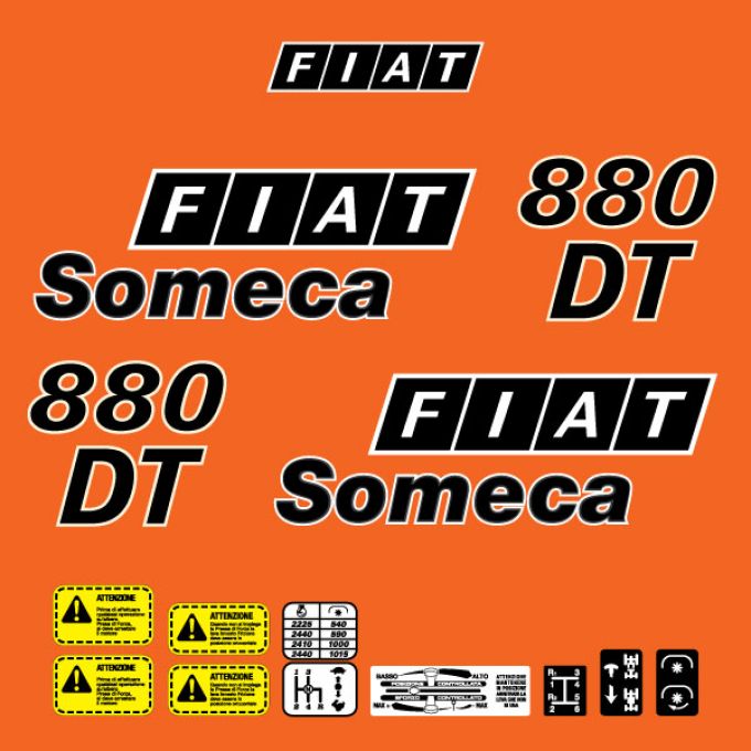 Stickerset Fiat 880 DT Someca